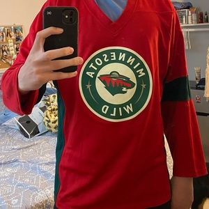 Nhl Minnesota Wild Red Hockey Jersey